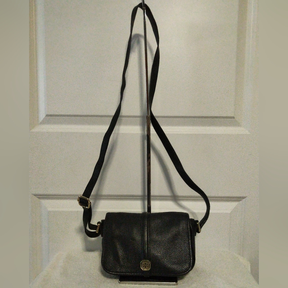 Tory Burch Black Women’s Crossbody Bag - Classic Pebbled Leather